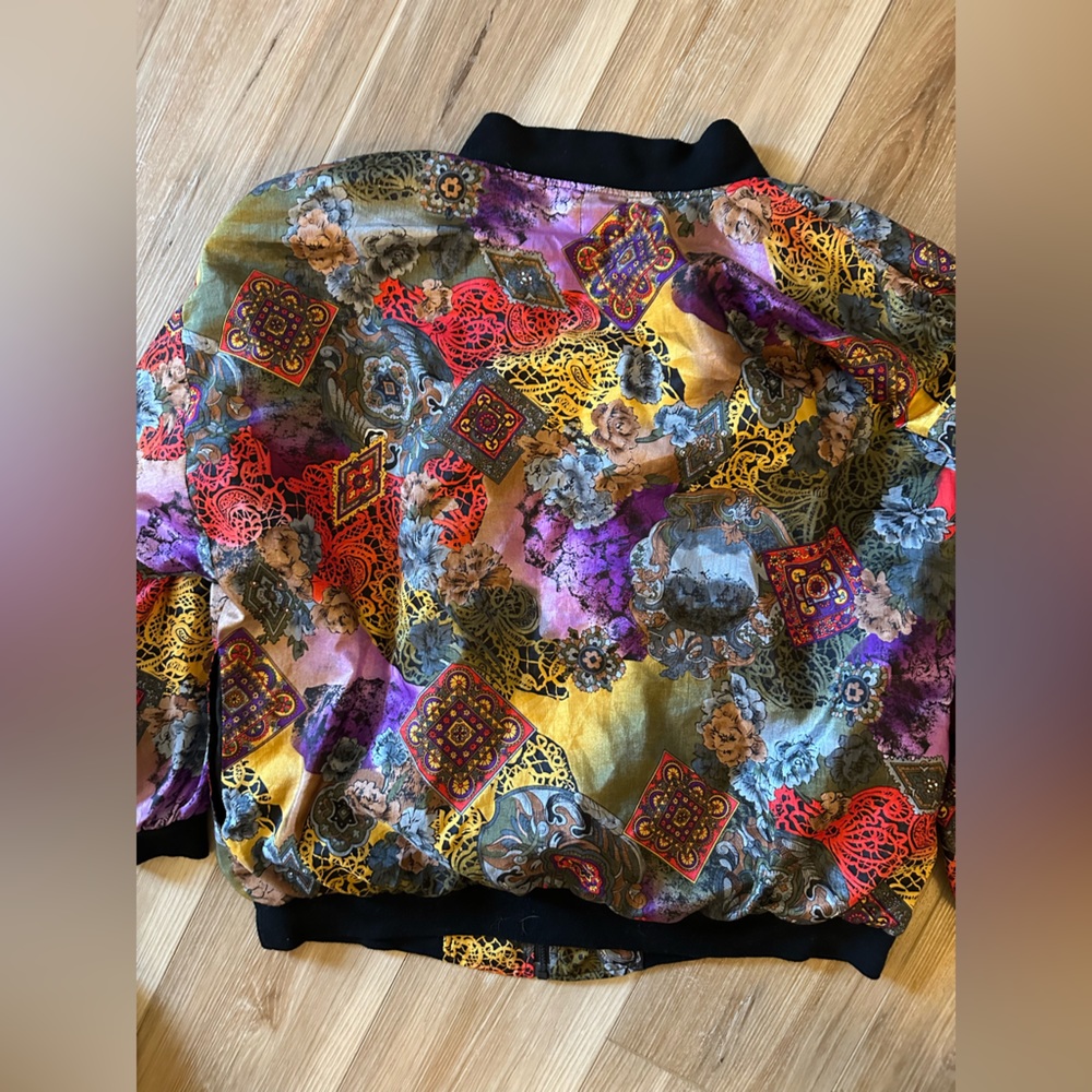 Vintage 80s Bomber Jacket L - Picture 2 of 7